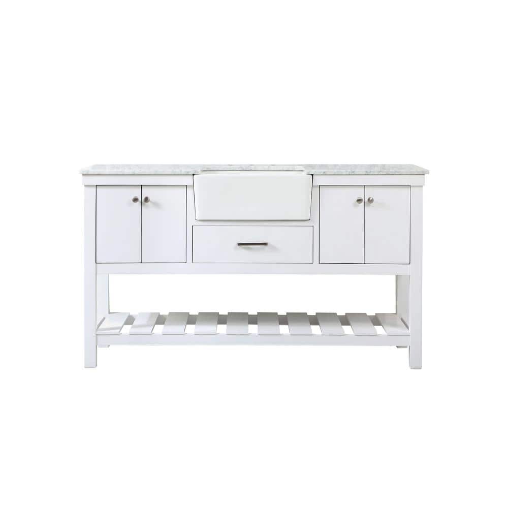 Timeless Home 60 in. W x 22 in. D x 34.13 in. H Single Bathroom Vanity Side