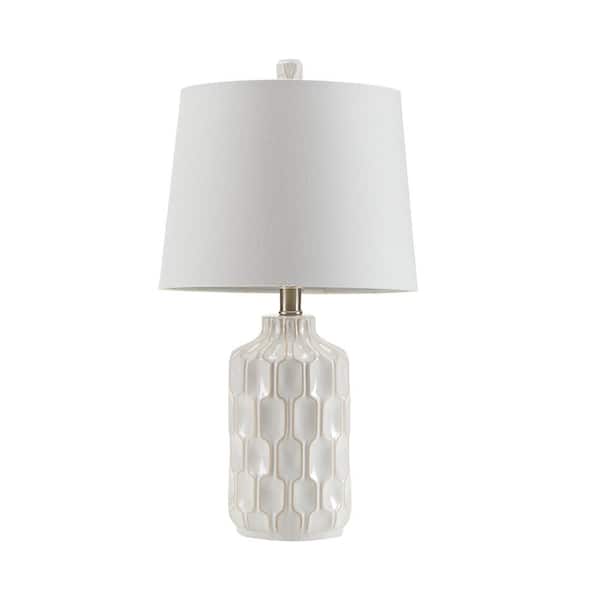 INK+IVY Contour 22 in. Ivory Modern/Contemporary Table Lamp