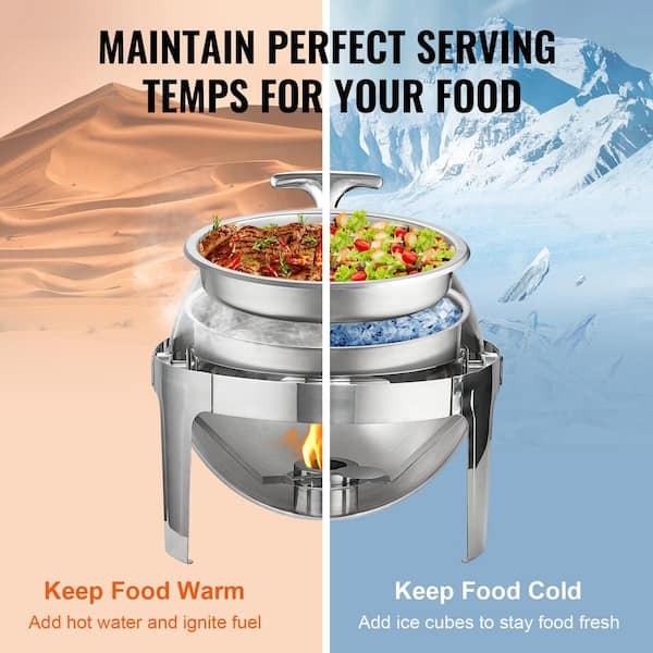 GDRASUYA10 LOYALHEARTDY-BTG Ice Food Serving Display Tray With Clear Roll Top Cover 6 Pans-159044