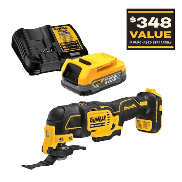 ATOMIC 20V MAX Brushless Oscillating Multi Tool and 20V MAX POWERSTACK Compact Battery Starter Kit