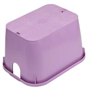 14 in. X 19 in. Rectangular Standard Series Valve Box and Cover, 12 in. Height, Purple Box, Purple Reclaimed Water Cover