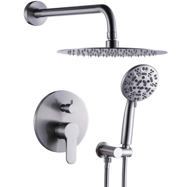 1-Spray 7.68 in. Single Wall Mount Fixed Rain Shower Head in Green 1-Spray 7.68 in. Single Wall Mount Fixed Rain Shower Head in Green