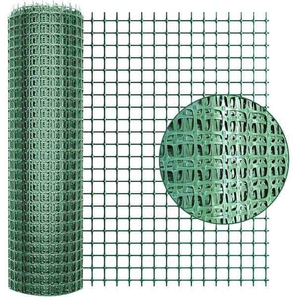 KIWDZFU Plastic Garden Fence Animal Barrier Heavy Duty 3.3 x33 ft. Outdoor Safety Reusable Netting for Rabbits Chicken Dog Green