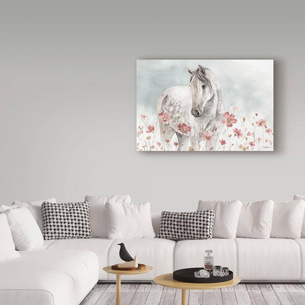 Lisa Audit Wild Horses I Canvas Art in White and Grey