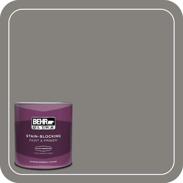 BEHR ULTRA 1 qt. #BNC-25 Gray Pepper Extra Durable Eggshell Enamel Interior Paint & Primer