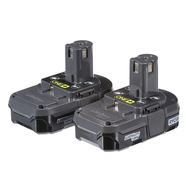 RYOBI 18-Volt ONE+ Lithium-Ion 1.3 Ah Compact Battery (2-Pack)