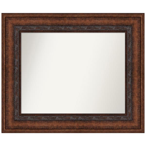 Amanti Art Decorative Bronze 37.5 in. W x 31.5 in. H Rectangle Non-Beveled Framed Wall Mirror in Bronze