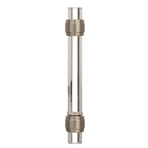 Glacio 3-3/4 in (96 mm) Center-to-Center Clear/Satin Nickel Drawer Pull