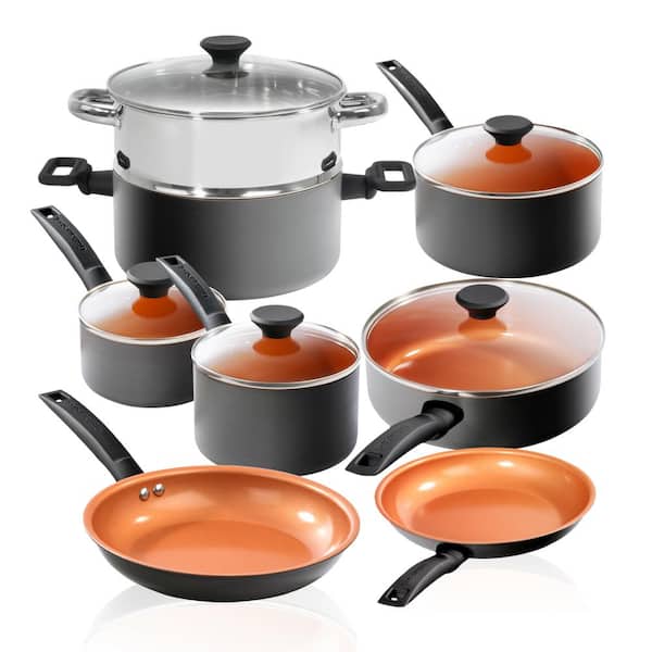 Gotham Steel Pro 10 Piece Pots and Pans Set Nonstick Cookware Set, Complete  Hard Anodized Ultra Durable Ceramic Cookware Set for Kitchen