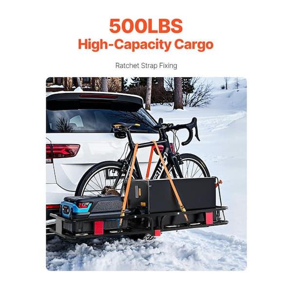Hitch Cargo Carrier Basket - 500 LBS Capacity For 2" Receiver, Fits Trucks, SUVs, RVs