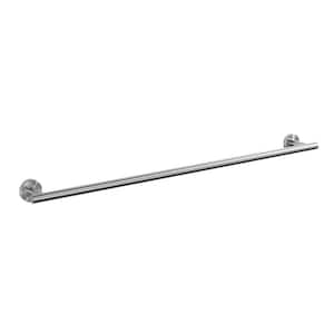 32 in. Wall Mounted Single Towel Bar in Brushed Nickel