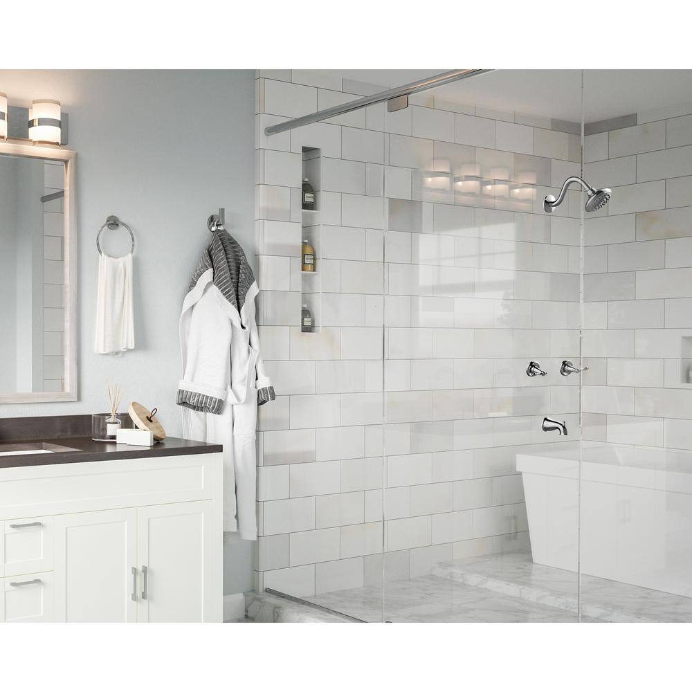 Polished Chrome Wall Mounted Bath and Shower Trim Set