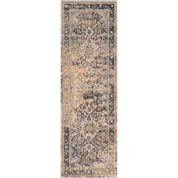 nuLOOM Persian Vintage Raylene Gold 2 ft. 8 in. x 8 ft. Runner Rug
