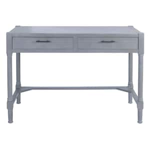 Filbert 42 in. Gray Wood 2-Drawer Writing Desk