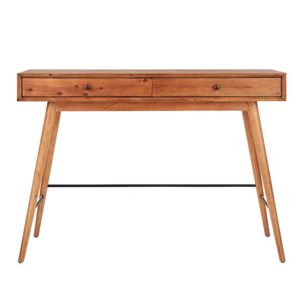 HomeSullivan Brown Wood 2-Drawer Tv Stand Console Table Fits TV's up to 40 in