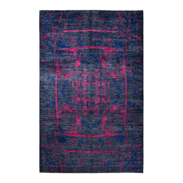 Solo Rugs Eclectic One-of-a-Kind Contemporary Charcoal 8 ft. 3 in. x 10 ft. 4 in. Area Rug
