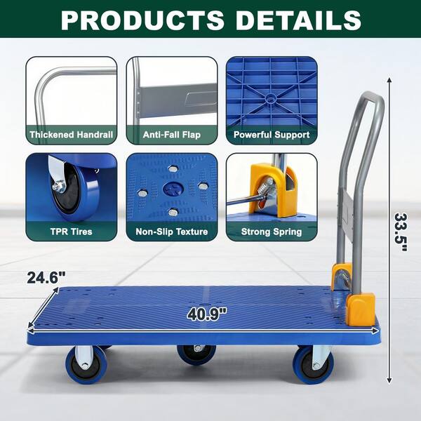 maocao hoom 1320 lbs. Capacity Platform Truck Foldable Push Hand