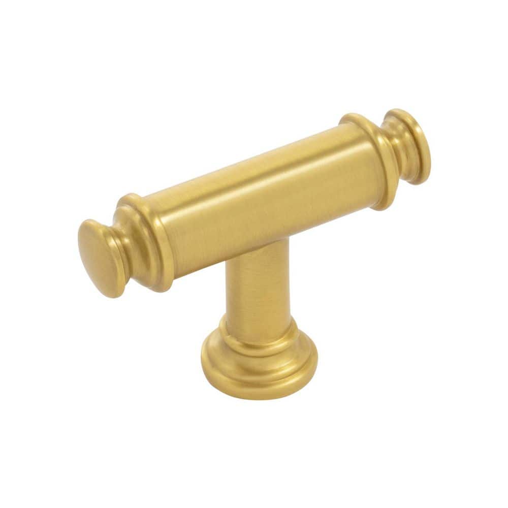 Berkshire Collection 2-1/8 in. x 11/16 in. Brushed Golden Brass Bar Cabinet Knob price history on PriceWatchPro