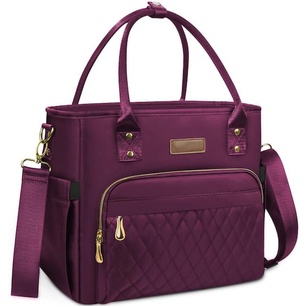 Purple Reusable Lunch Bag Set for Adults, Large Capacity, Insulated, Leakproof and Portable