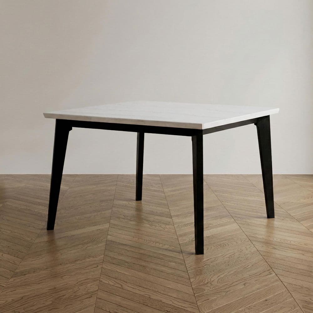 ダイニングテーブル one table, message before buying!!!! Furniture of America Mendy Modern White Square Marble Top 54 in. 4