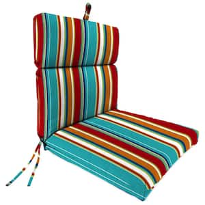 44 in. L x 22 in. W x 4 in. T Outdoor Chair Cushion in Covert Fiesta