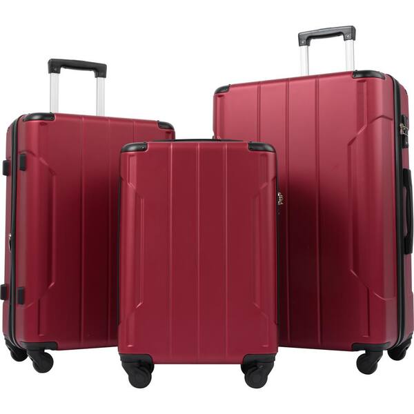 taholi 3 Pieces ABS Spinner Suitcase 