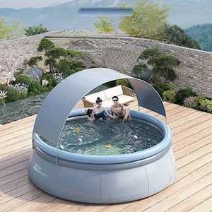 141.73 in. x 29.92 in. outdoor inflatable swimming pool