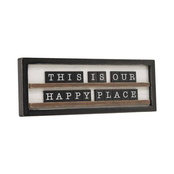 PARISLOFT This Is Our Happy Place Wood Tabletop Decor