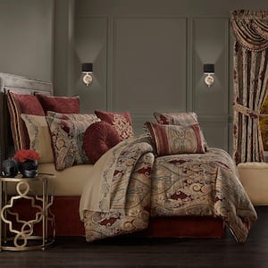 Georgia Polyester red Queen 4Pc. Comforter Set