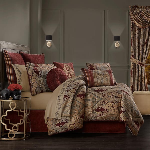 Unbranded Georgia Polyester red Queen 4Pc. Comforter Set