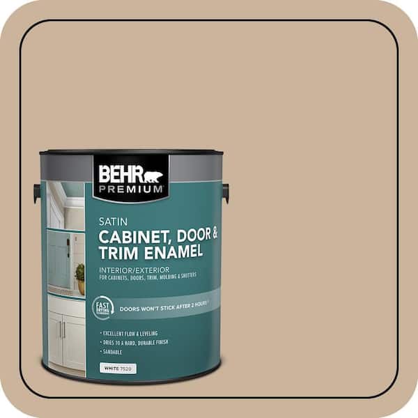 1 gal. #PPU4-07 Mushroom Bisque Satin Enamel Interior/Exterior Cabinet, Door & Trim Paint