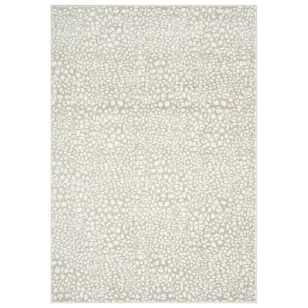 Arto Cream 5 ft. 3 in. x 7 ft. 6 in. Abstract Polypropylene Area Rug