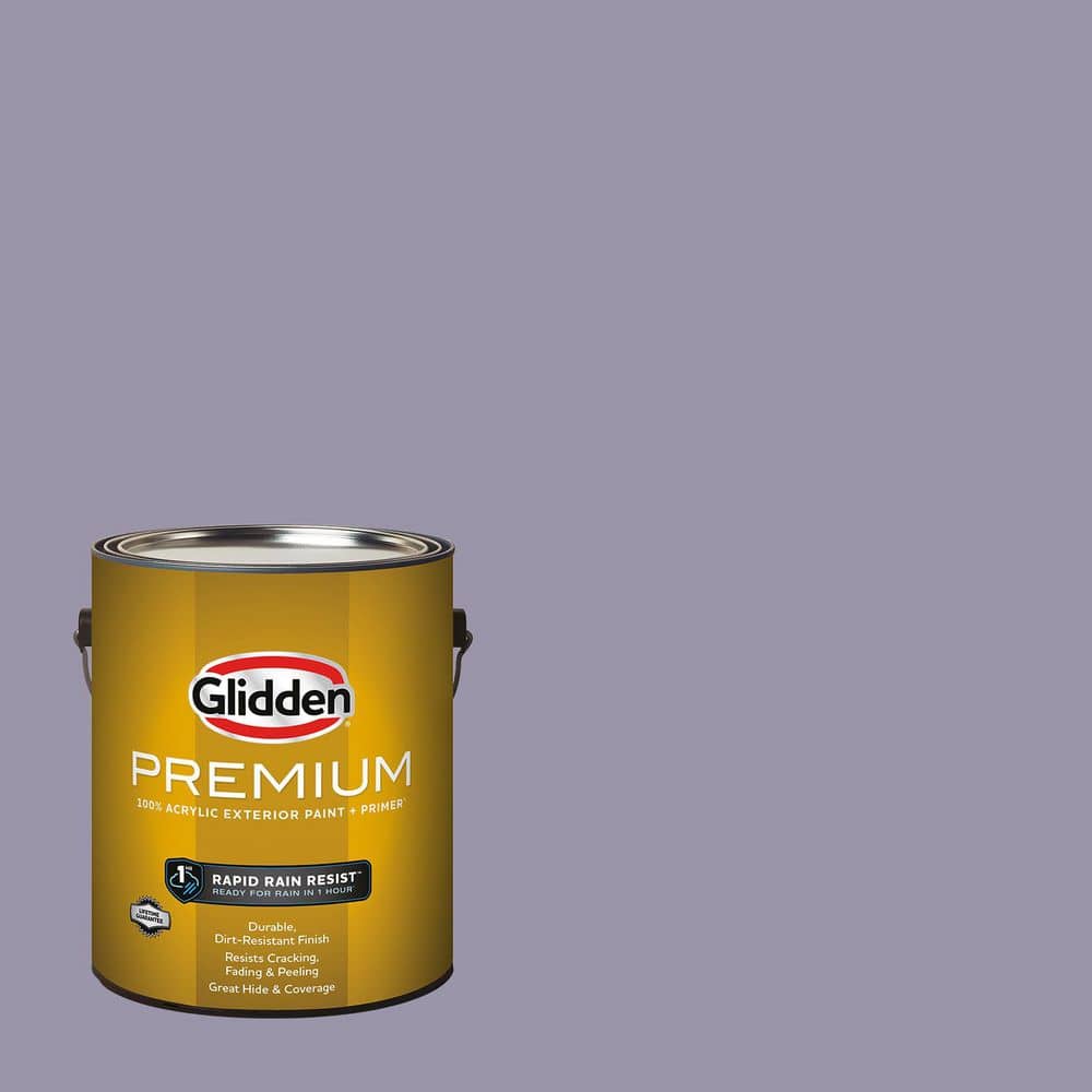 Glidden Premium 1 gal. PPG1173-5 Purple Surf Flat Exterior Paint