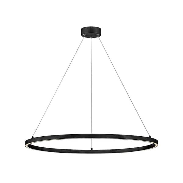 Kenna 1 Light 30.00-Watt Integrated LED Black Chandelier