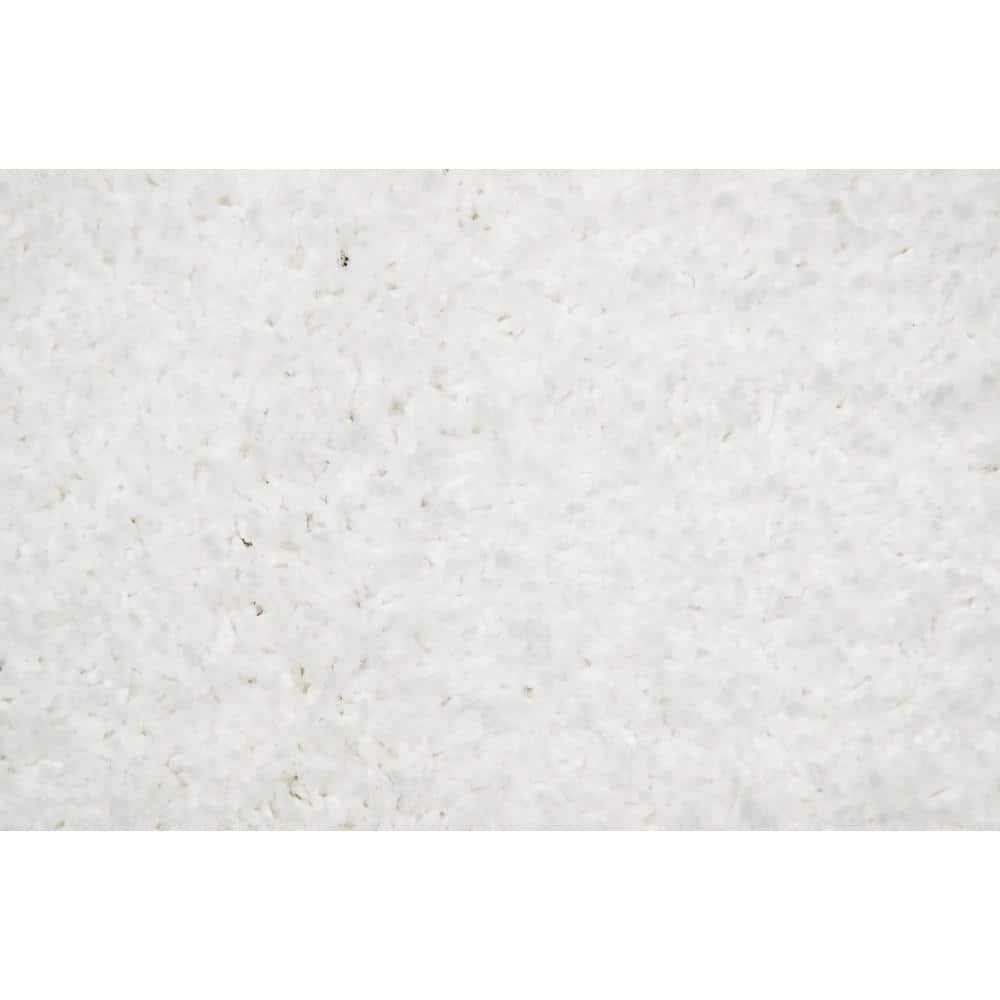 White Tufted Shag 9' x 12' Stain-Resistant Area Rug