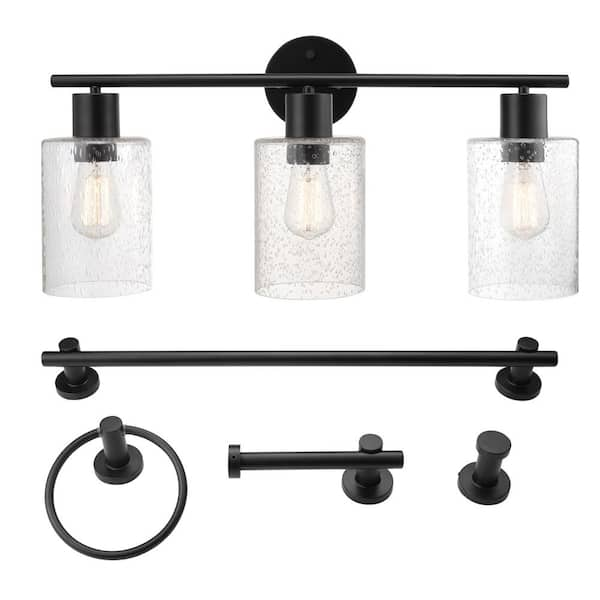 Black globe on sale vanity light