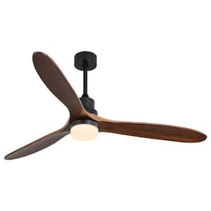 60 in. LED Indoor Black Smart Ceiling Fan with Remote