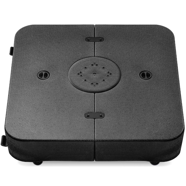 best patio umbrella stand with wheels Best Choice Products Heavy-Duty Outdoor Cantilever Base Stand w/ Wheels, Locks, Fillable 330lb Capacity