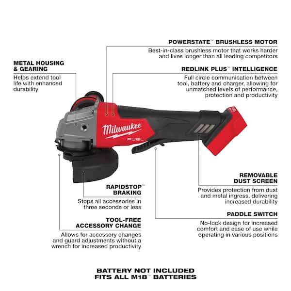 931024-2 Milwaukee 7-1/4 M18 FUEL Cordless Circular Saw, 18.0