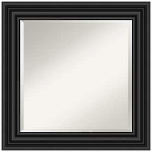 Medium Square Matte Black Beveled Glass Modern Mirror (25.75 in. H x 25.75 in. W)