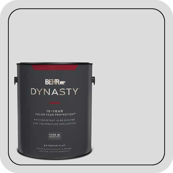 BEHR DYNASTY 1 gal. #N500-1 Shiny Luster Flat Exterior Stain-Blocking Paint & Primer