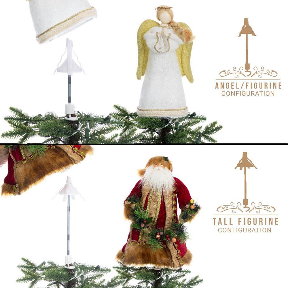 White Plastic Twist-On Christmas Tree Topper Holder