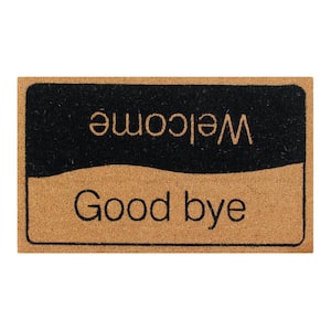Natural Collection Coir Mat Good Bye in Multi Color
