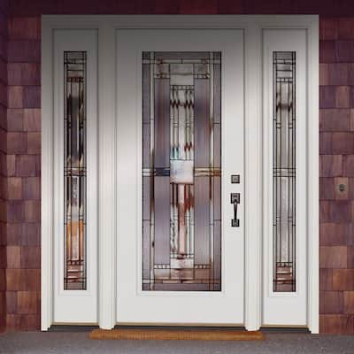 Left-Hand/Inswing - Single door with Sidelites - Fiberglass Doors ...