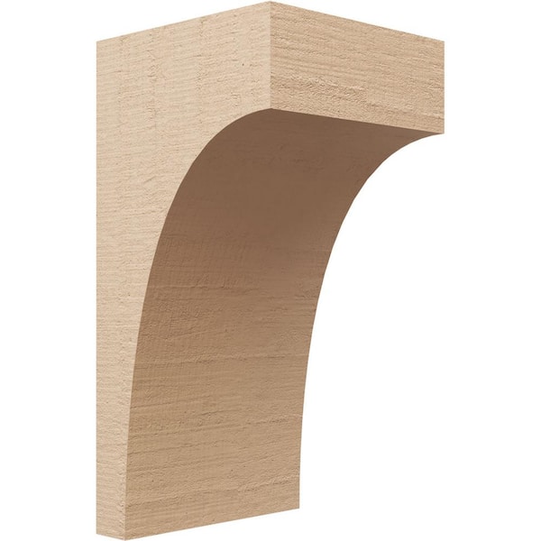 Ekena Millwork 11 in. x 11 in. x 22 in. Series 2 Wide Huntington Rough Cedar Woodgrain Timberthane Polyurethane Corbel, Primed Tan