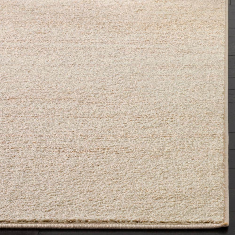 Champagne and Cream 9' x 12' Synthetic Stripe Area Rug