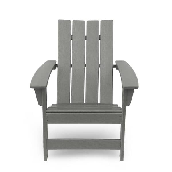 Zeus & Ruta Panagiota Outdoor Resin Adirondack Chair in Gary (Set of 1)