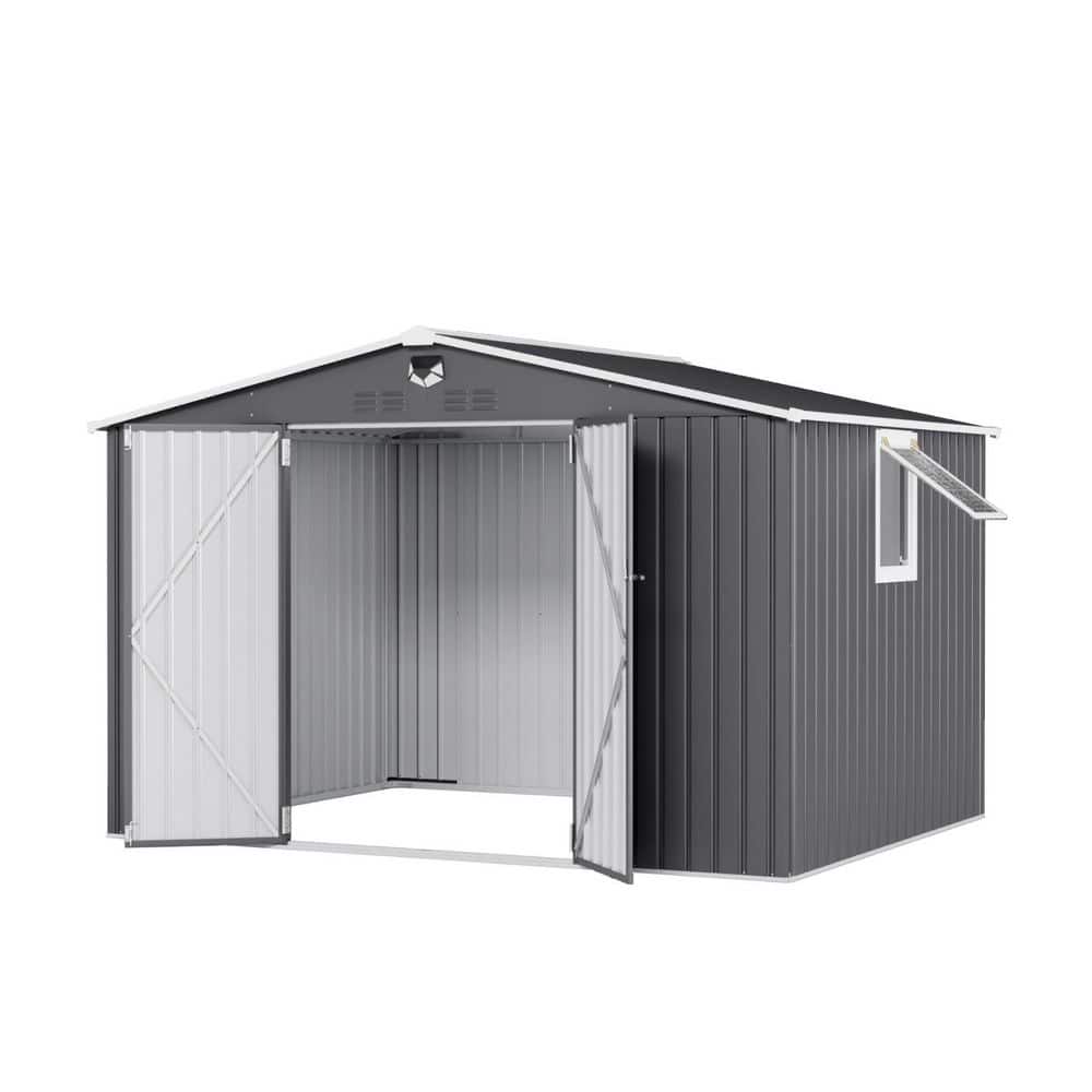 10 ft. W x 8 ft. D Outdoor Storage Metal Garden Tool Shed for Backyard Outdoor (80 sq. ft. ) price history on PriceWatchPro