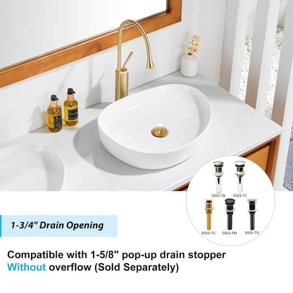 Kukworye Vessel Sink Mounting Ring – Plastic Base Ring For Glass, Ceramic & Copper Bathroom Sinks, Easy Install, Modern Look