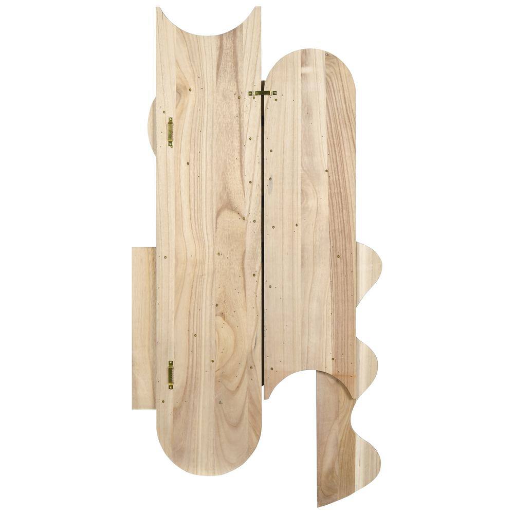 Honeyed Dusk II Abstract Solid Paulownia Wood Wall Art